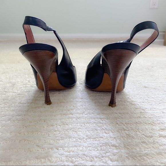 YSL black leather slingbacks - Picture 11 of 16